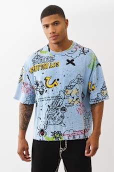 BOXY GRAFFITI GRAPHIC TEE, image 2