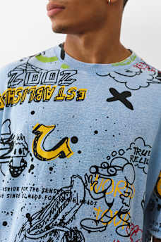 BOXY GRAFFITI GRAPHIC TEE, image 1