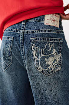 VINNY EMBROIDERED BUDDHA POCKET ULTRA BAGGY JEAN, image 5