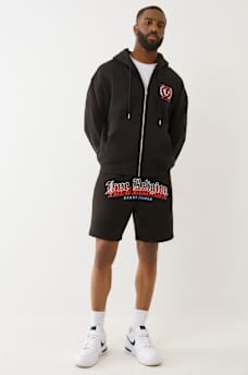 MULTI LOGO PRINT ZIP HOODIE, image 6