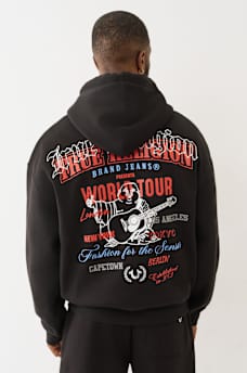 MULTI LOGO PRINT ZIP HOODIE, image 1