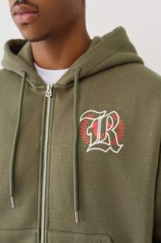 MULTI LOGO PRINT ZIP HOODIE, image 4