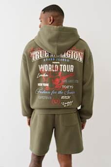 MULTI LOGO PRINT ZIP HOODIE, image 5
