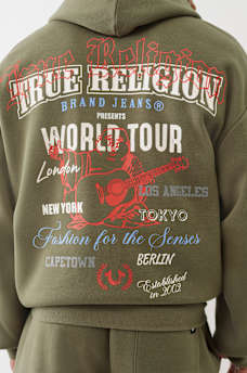 MULTI LOGO PRINT ZIP HOODIE, image 1
