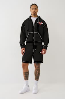 CINCHED BIG T ZIP HOODIE, image 6