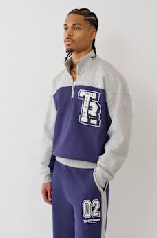 COLOR BLOCKED QUARTER ZIP PULLOVER, image 3