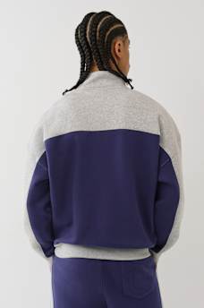 COLOR BLOCKED QUARTER ZIP PULLOVER, image 4