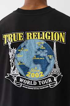 HEAVYWEIGHT DENIM GLOBE TEE, image 4