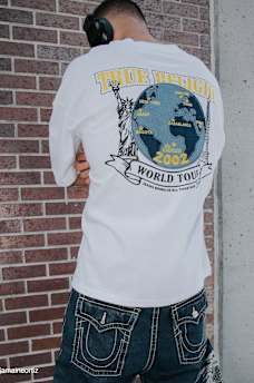 HEAVYWEIGHT DENIM GLOBE TEE, image 1