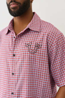 BOXY GRID STRIPE SPORT SHIRT, image 4