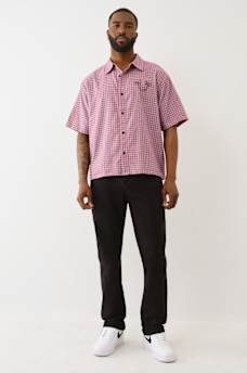 BOXY GRID STRIPE SPORT SHIRT, image 6
