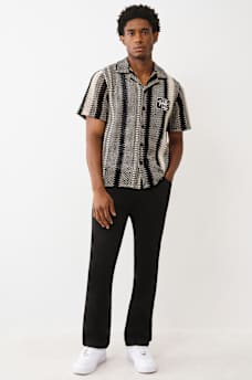 PATCH CROCHET CAMP COLLAR SHIRT, image 5