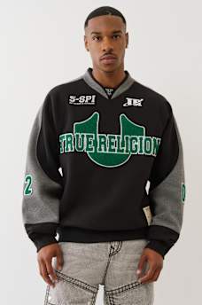  FLEECE LOGO  VARSITY SWEATER, image 3