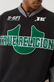  FLEECE LOGO  VARSITY SWEATER, image 4