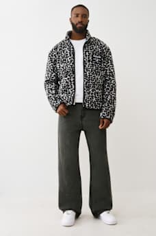 LEOPARD MOCKNECK SHERPA JACKET, image 6