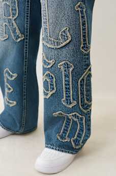VINNY LOGO APPLIQUÉ BAGGY JEAN , image 7