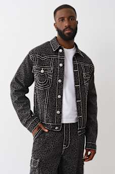JIMMY OVERSIZED LEOPARD BIG T DENIM JACKET, image 6