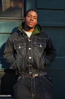 JIMMY OVERSIZED LEOPARD BIG T DENIM JACKET, image 1