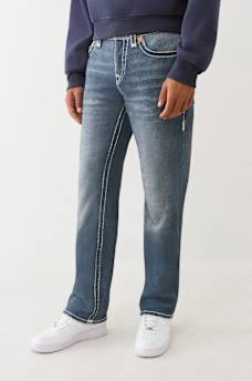  RICKY PRINTED FLEECE  SUPER T STRAIGHT JEAN 34", image 3