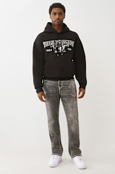 RICKY PRINTED FLEECE SUPER T STRAIGHT JEAN 34&rdquo;, image 6