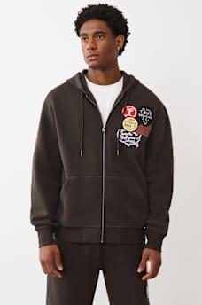 VINTAGE PATCH ZIP HOODIE, image 2