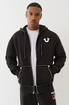 BIG T LOGO ZIP HOODIE, image 2