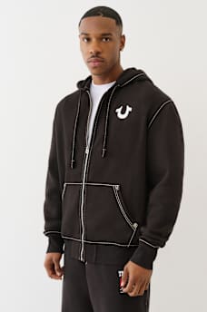 BIG T LOGO ZIP HOODIE, image 3