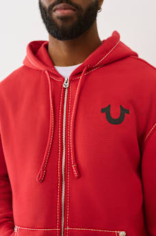BIG T LOGO ZIP HOODIE, image 2