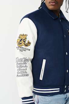 CHAQUETA UNIVERSITARIA DE LANA CON UN ESCUDO, image 5