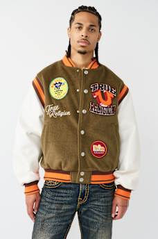 GARDEN LOGO RETRO VARSITY JACKET