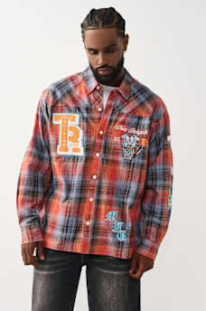 PATCH LONG SLEEVE FLANNEL SHIRT, image 3