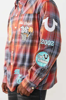 PATCH LONG SLEEVE FLANNEL SHIRT, image 6