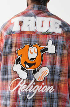 PATCH LONG SLEEVE FLANNEL SHIRT, image 1