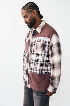 PRINTED LONG SLEEVE FLANNEL SHIRT, image 3