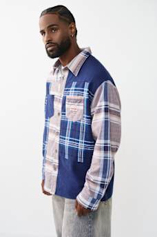 CAMISA DE FRANELA DE MANGA LARGA CON ESTAMPADO &Iacute;NDIGO, image 3