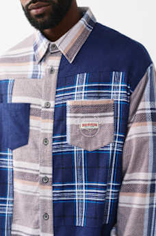 CAMISA DE FRANELA DE MANGA LARGA CON ESTAMPADO &Iacute;NDIGO, image 4