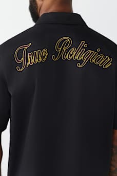 CAMISA BORDADA DE SARGA CON CUELLO DE CAMPANA, image 2