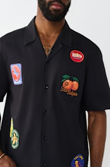 CAMISA BORDADA DE SARGA CON CUELLO DE CAMPANA, image 4