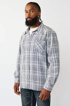 BLEACHED HORSESHOE FLANNEL SHIRT, image 4