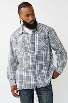BLEACHED HORSESHOE FLANNEL SHIRT, image 1