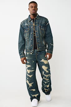 JIMMY DESTROYED OVERSIZED DENIM JACKET, image 4