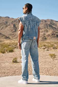 BOBBY DESTROYED FLAP BAGGY JEAN 32", image 2