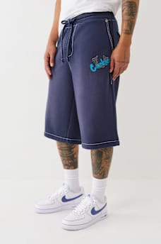 TRUE RELIGION X COOKIES APPLIQUÉ LONG SWEAT SHORT, image 1