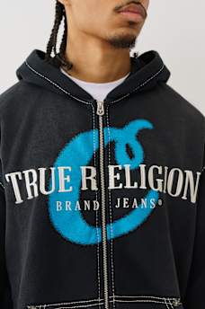 TRUE RELIGION X COOKIES EMBROIDERED ZIP HOODIE, image 2