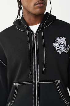 LOGO CREST BIG T BOXY ZIP HOODIE, image 4