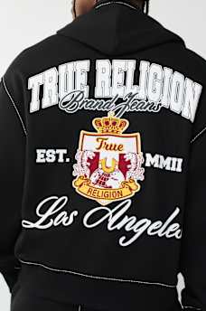 LOGO CREST BIG T BOXY ZIP HOODIE, image 1
