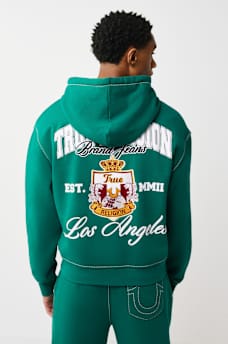 LOGO CREST BIG T BOXY ZIP HOODIE, image 5