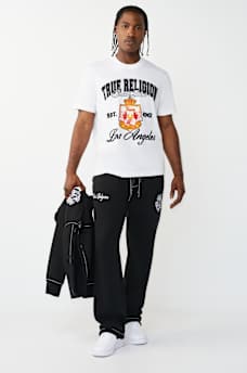 LOGO CREST BIG T BAGGY SWEATPANT, image 3