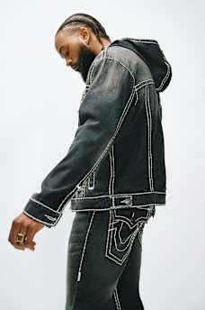 SUPER T HOODED DENIM JACKET, image 2