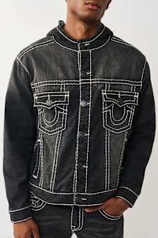 SUPER T HOODED DENIM JACKET, image 4